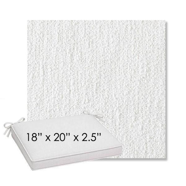 Picture of Improve White | Sunbrella® 18" x 20" Outdoor Dining Cushion
