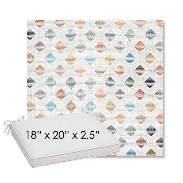 Picture of Infused Gem | Sunbrella® 18" x 20" Outdoor Dining Cushion