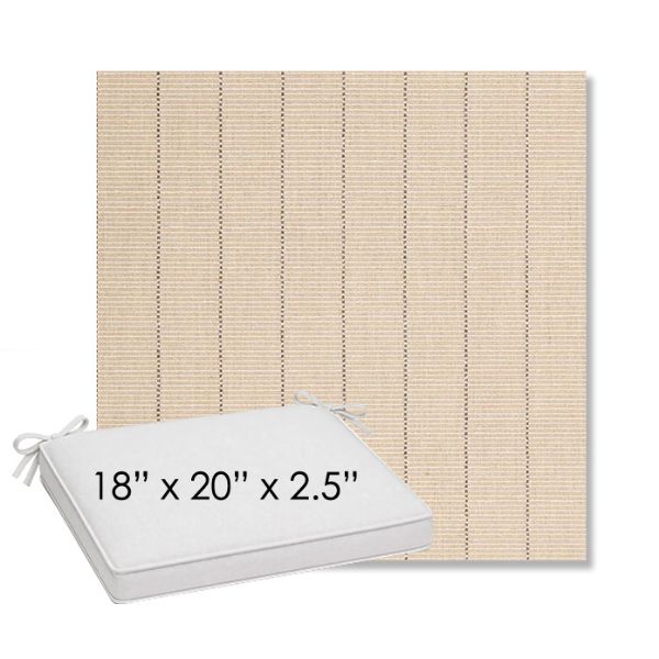 Picture of Kaia Wheat | Sunbrella® 18" x 20" Outdoor Dining Cushion