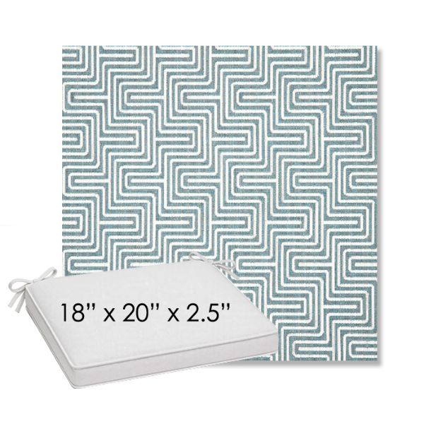 Picture of Key Figure Twilight | Sunbrella® 18" x 20" Outdoor Dining Cushion