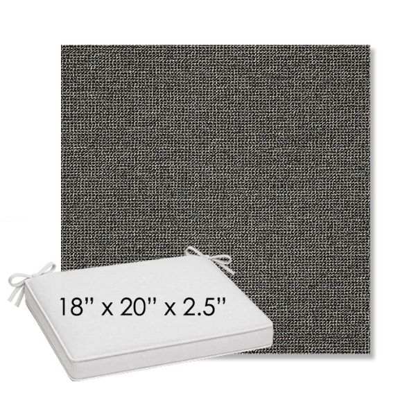 Picture of Kudos Carbon | Sunbrella® 18" x 20" Outdoor Dining Cushion