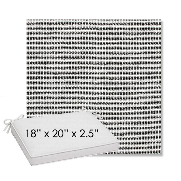 Picture of Kudos Newsprint | Sunbrella® 18" x 20" Outdoor Dining Cushion