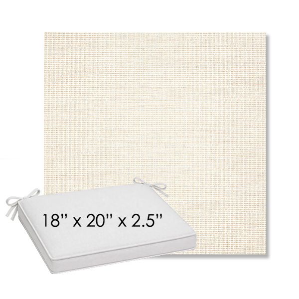 Picture of Kudos Vellum | Sunbrella® 18" x 20" Outdoor Dining Cushion