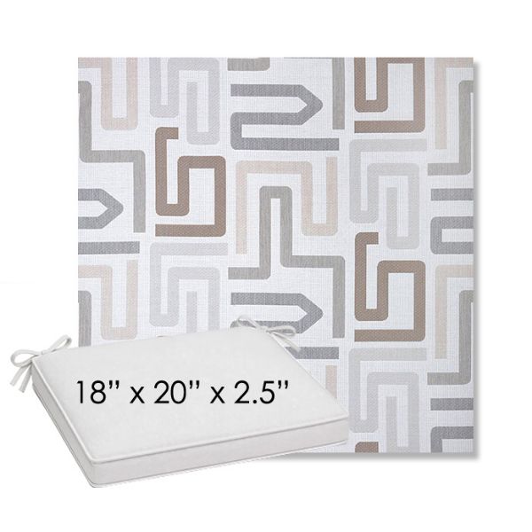 Picture of Labyrinth Cloud | Sunbrella® 18" x 20" Outdoor Dining Cushion