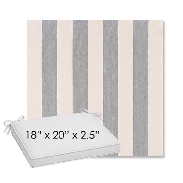 Picture of Leisure Denim | Sunbrella® 18" x 20" Outdoor Dining Cushion