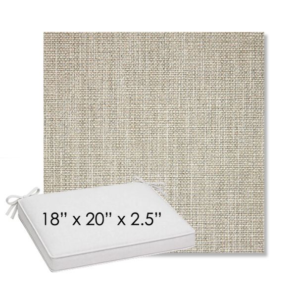 Picture of Linville Oyster | Sunbrella® 18" x 20" Outdoor Dining Cushion