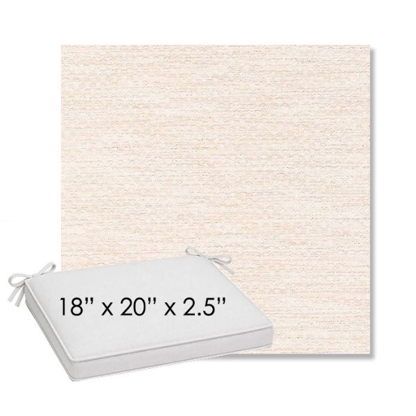 Picture of Litchfield Eggshell | Sunbrella® 18" x 20" Outdoor Dining Cushion