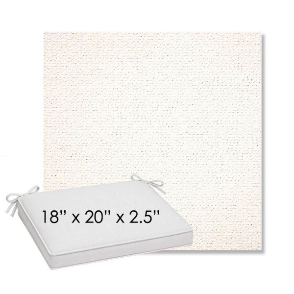 Picture of Litchfield Snow | Sunbrella® 18" x 20" Outdoor Dining Cushion