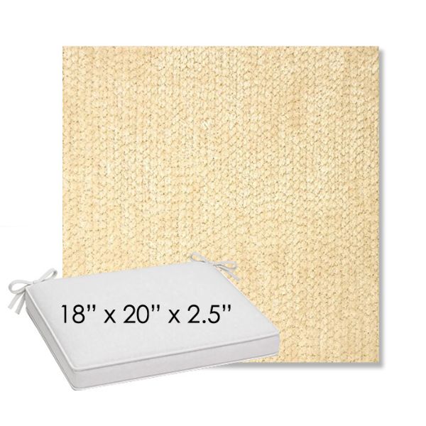 Picture of Margo Parchment | Sunbrella® 18" x 20" Outdoor Dining Cushion