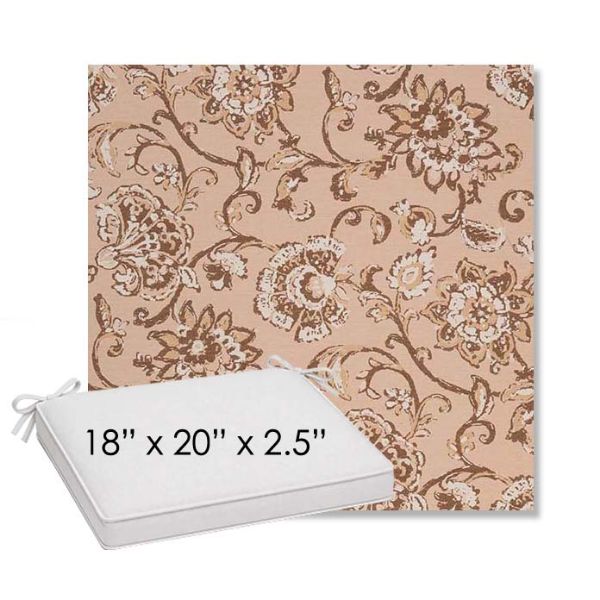 Picture of Martha Floral Dogwood | Sunbrella® 18" x 20" Outdoor Dining Cushion