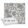 Picture of Martha Floral Periwinkle | Sunbrella® 18" x 20" Outdoor Dining Cushion