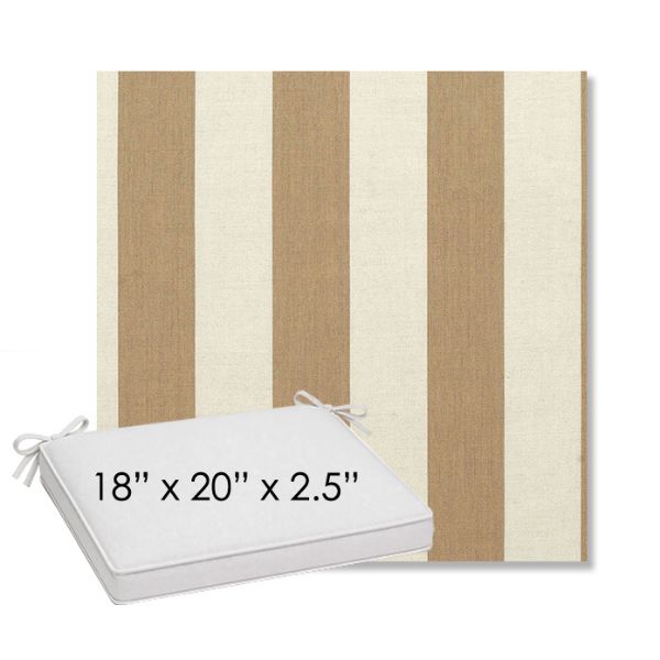 Picture of Maxim Heather Beige | Sunbrella® 18" x 20" Outdoor Dining Cushion