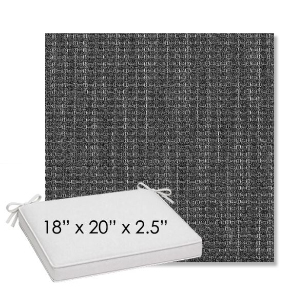 Picture of Metamorphic Slate | Sunbrella® 18" x 20" Outdoor Dining Cushion