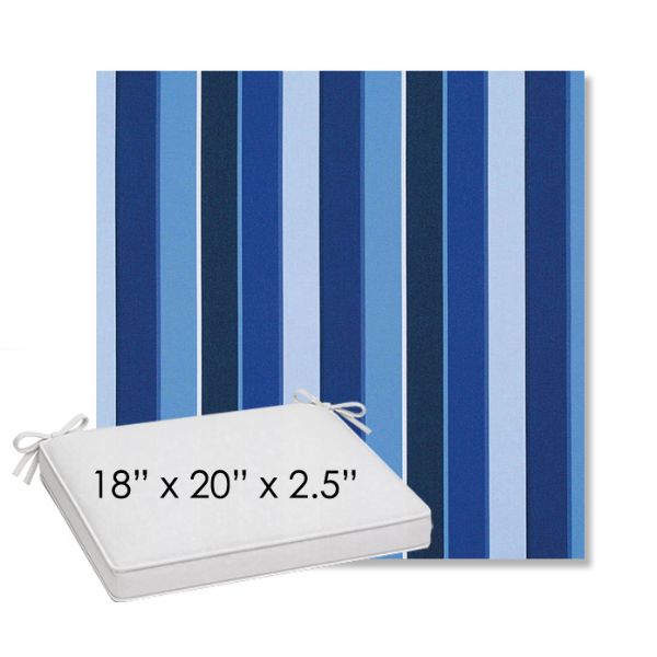 Picture of Milano Cobalt | Sunbrella® 18" x 20" Outdoor Dining Cushion