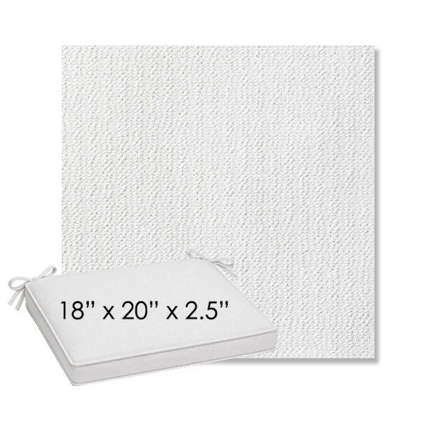 Picture of Momento Snow | Sunbrella® 18" x 20" Outdoor Dining Cushion