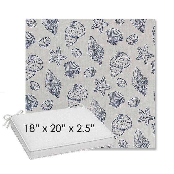 Picture of Nantucket Atlantis | Sunbrella® 18" x 20" Outdoor Dining Cushion