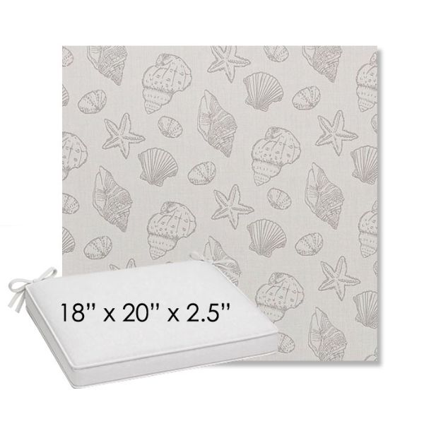 Picture of Nantucket Fossil | Sunbrella® 18" x 20" Outdoor Dining Cushion