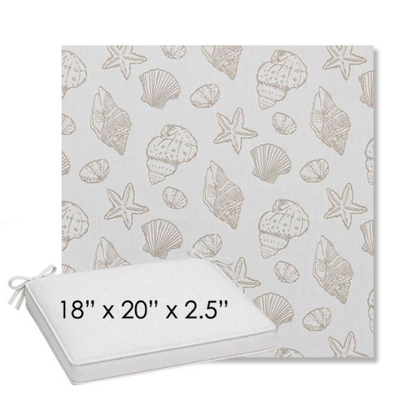 Picture of Nantucket Suntan | Sunbrella® 18" x 20" Outdoor Dining Cushion