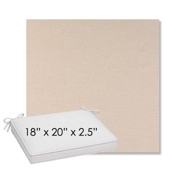 Picture of Nuance Eggshell | Sunbrella® 18" x 20" Outdoor Dining Cushion