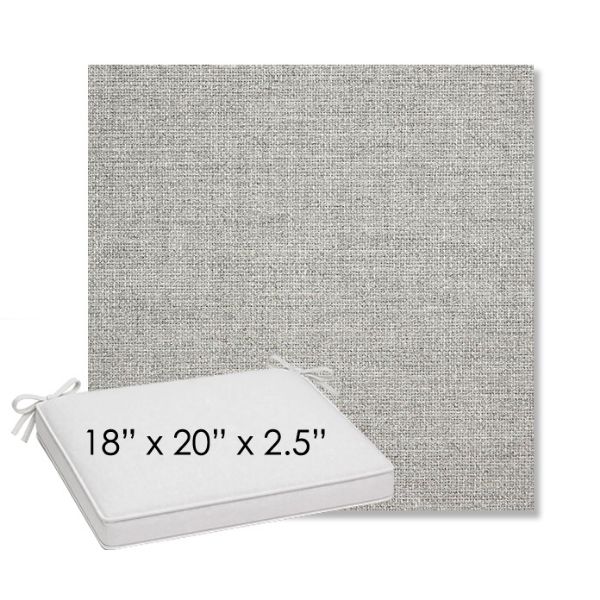 Picture of Piazza Pebble | Sunbrella® 18" x 20" Outdoor Dining Cushion