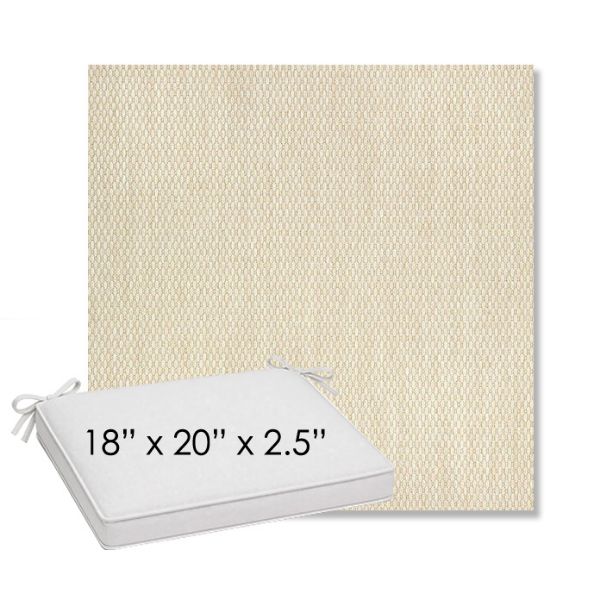 Picture of Pique Flax | Sunbrella® 18" x 20" Outdoor Dining Cushion