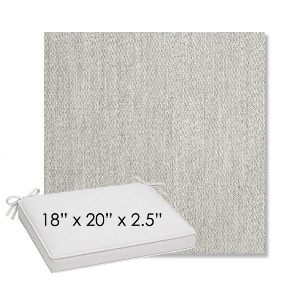 Picture of Pique Gravel | Sunbrella® 18" x 20" Outdoor Dining Cushion
