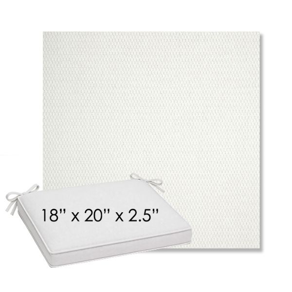 Picture of Pique Salt | Sunbrella® 18" x 20" Outdoor Dining Cushion