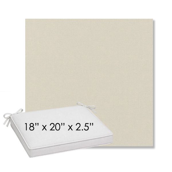 Picture of Play Snow | Sunbrella® 18" x 20" Outdoor Dining Cushion
