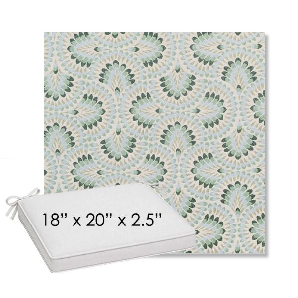 Picture of Plume Spring | Sunbrella® 18" x 20" Outdoor Dining Cushion