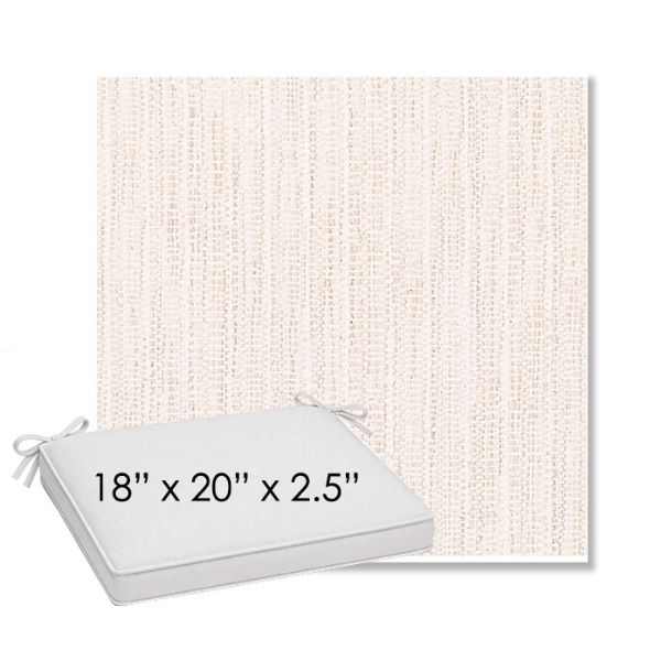Picture of Poros Eggshell | Sunbrella® 18" x 20" Outdoor Dining Cushion