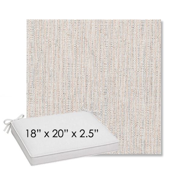 Picture of Poros Sky | Sunbrella® 18" x 20" Outdoor Dining Cushion