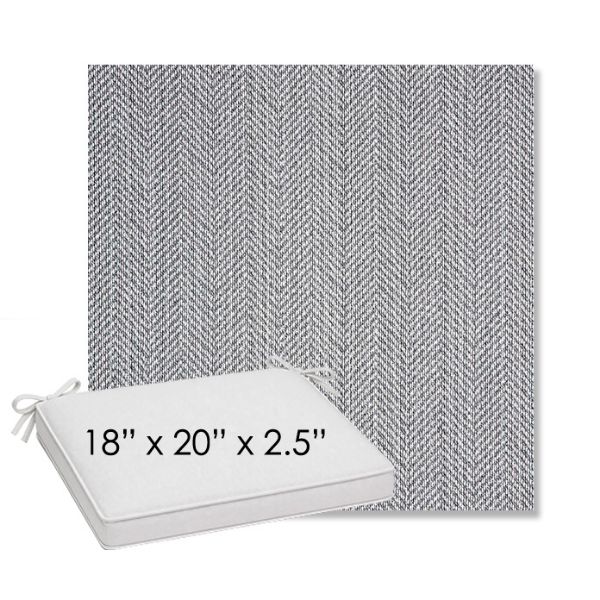 Picture of Posh Graphite | Sunbrella® 18" x 20" Outdoor Dining Cushion