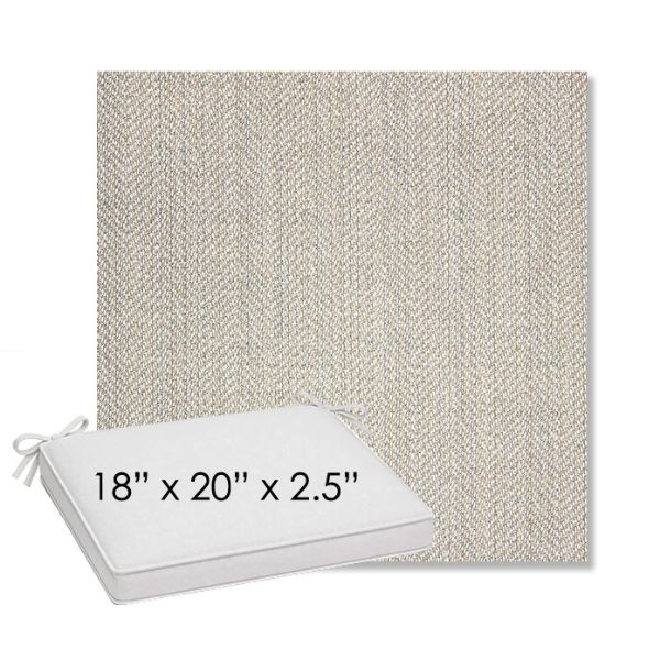 Picture of Posh Pebble | Sunbrella® 18" x 20" Outdoor Dining Cushion