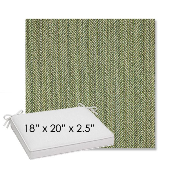 Picture of Posh Shamrock | Sunbrella® 18" x 20" Outdoor Dining Cushion