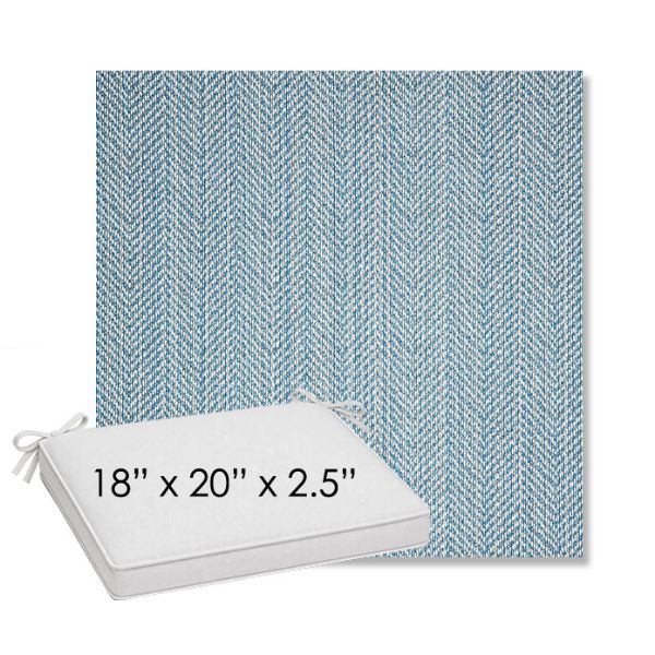 Picture of Posh Sky | Sunbrella® 18" x 20" Outdoor Dining Cushion