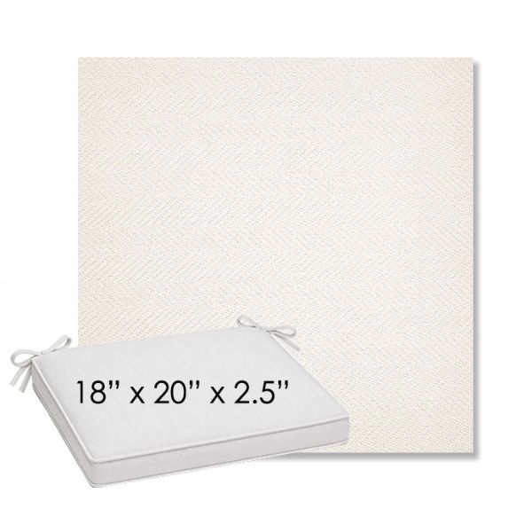 Picture of Posh Snow | Sunbrella® 18" x 20" Outdoor Dining Cushion
