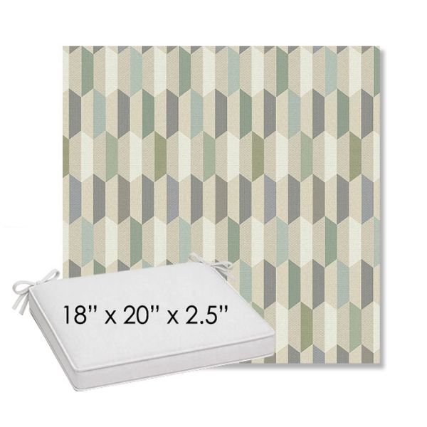 Picture of Precise Spring | Sunbrella® 18" x 20" Outdoor Dining Cushion