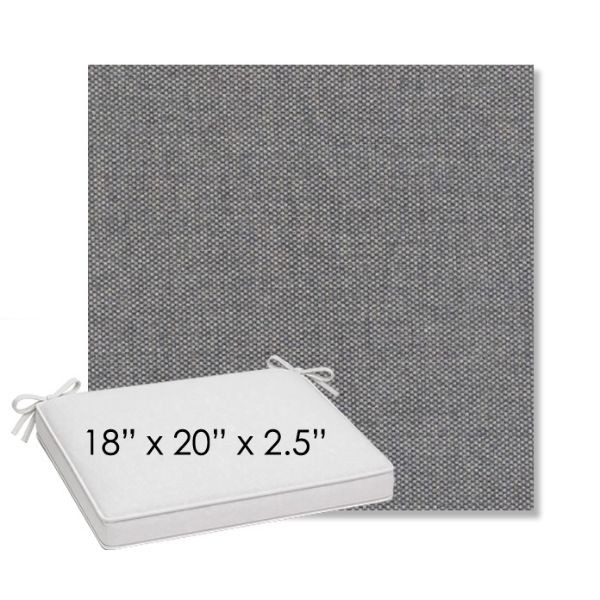 Picture of Proof Slate | Sunbrella® 18" x 20" Outdoor Dining Cushion