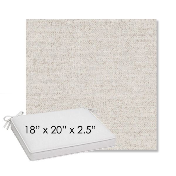 Picture of Rafi Pearl | Sunbrella® 18" x 20" Outdoor Dining Cushion