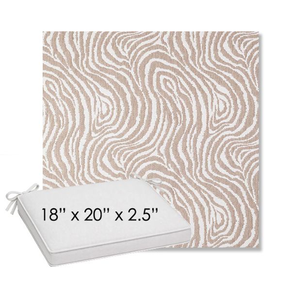 Picture of Rapids Camel | Sunbrella® 18" x 20" Outdoor Dining Cushion