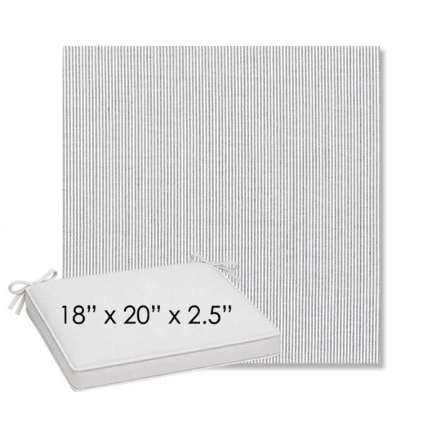 Picture of Replay Sea | Sunbrella® 18" x 20" Outdoor Dining Cushion