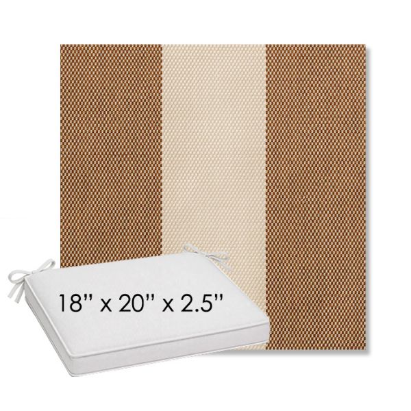 Picture of Rothko Latte | Sunbrella® 18" x 20" Outdoor Dining Cushion