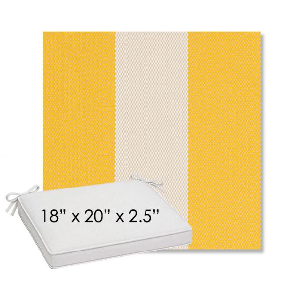 Picture of Rothko Lemonade | Sunbrella® 18" x 20" Outdoor Dining Cushion