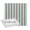 Picture of Sail Away Aloe | Sunbrella® 18" x 20" Outdoor Dining Cushion