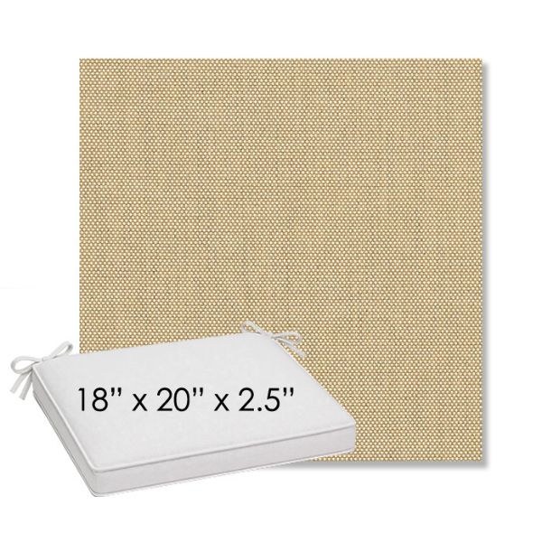 Picture of Sailcloth Sahara | Sunbrella® 18" x 20" Outdoor Dining Cushion