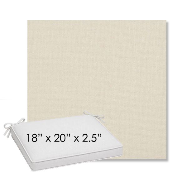 Picture of Savane White | Sunbrella® 18" x 20" Outdoor Dining Cushion