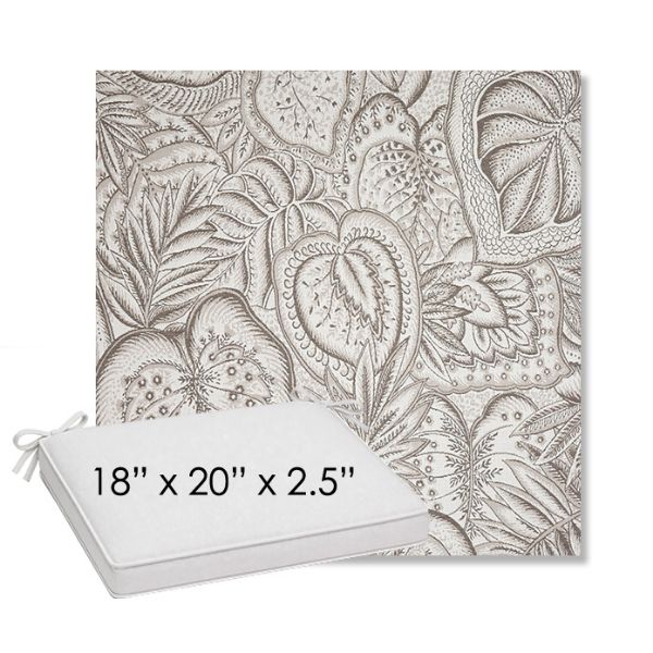 Picture of Sensibility Linen | Sunbrella® 18" x 20" Outdoor Dining Cushion