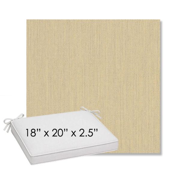 Picture of Spectrum Sand | Sunbrella® 18" x 20" Outdoor Dining Cushion