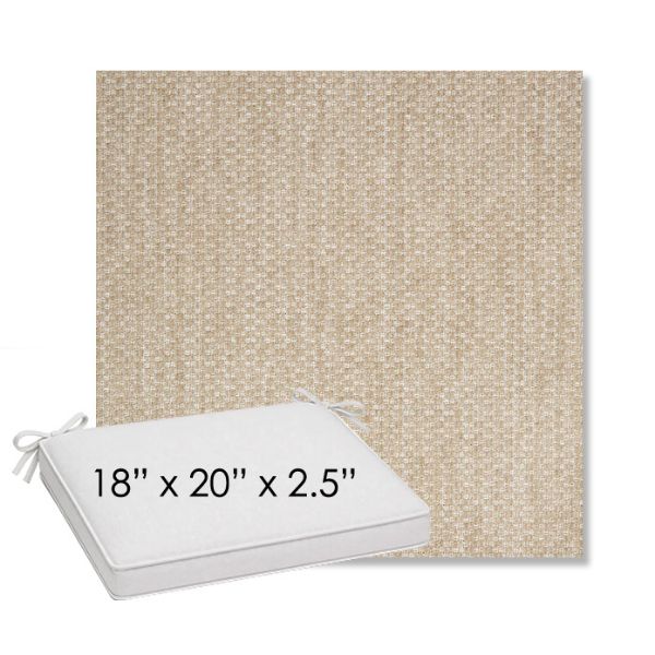 Picture of Tailored Putty | Sunbrella® 18" x 20" Outdoor Dining Cushion