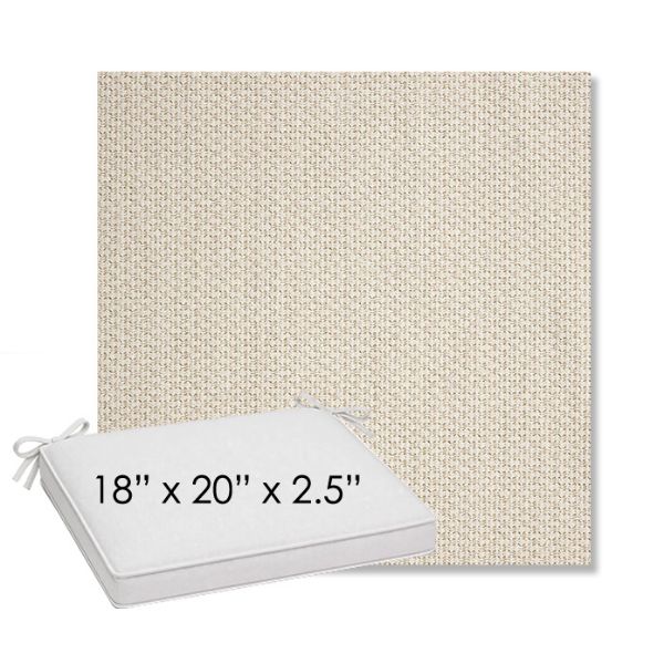Picture of Tailored Snow | Sunbrella® 18" x 20" Outdoor Dining Cushion